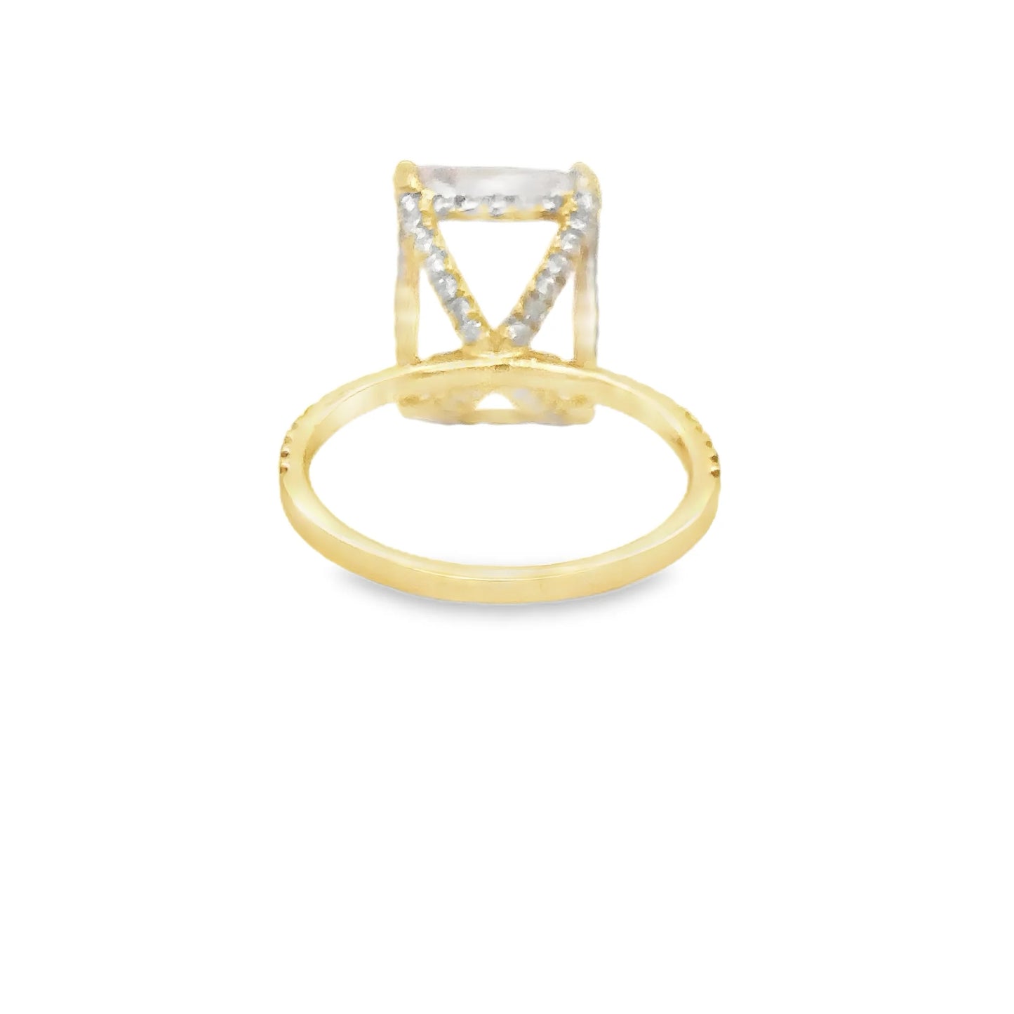14KT YELLOW GOLD KUNZITE AND DIAMONDS RING