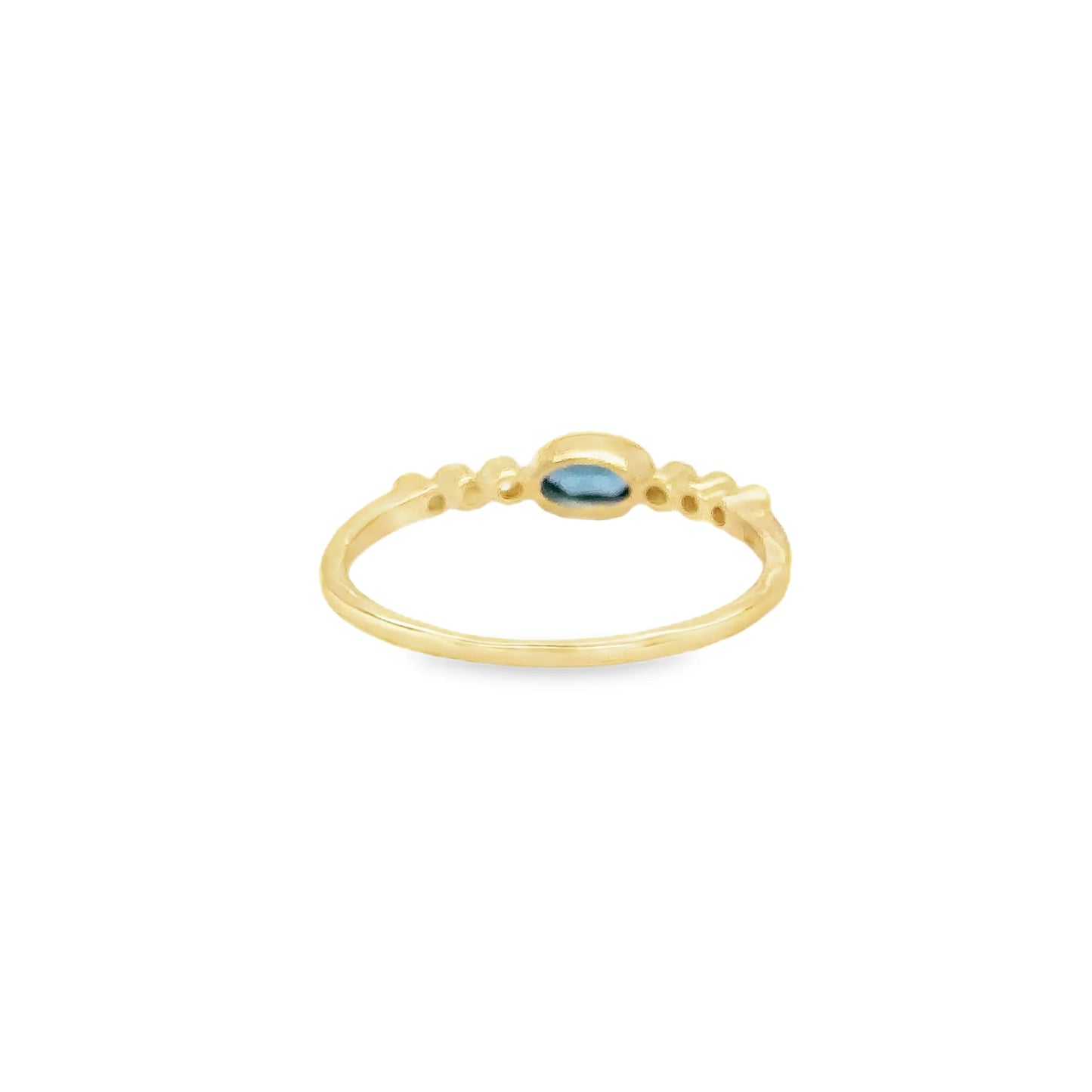 14KT YELLOW GOLD TOPAZ AND DIAMONDS RING