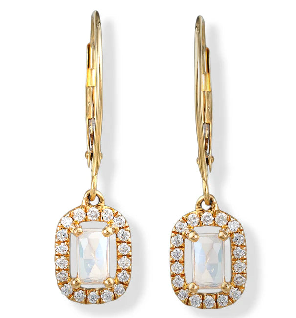 14KT. DIAMOND/OPAL EARRINGS