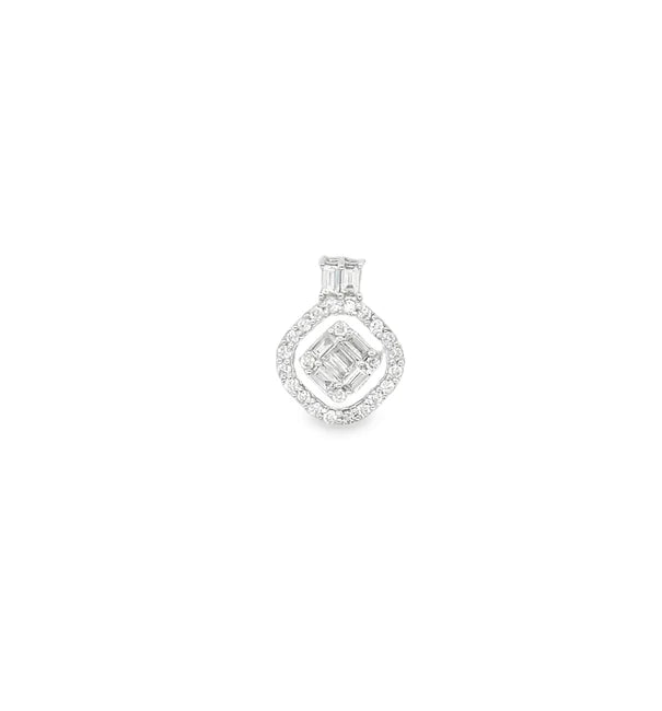 18KT WHITE GOLD DIAMOND PENDENT