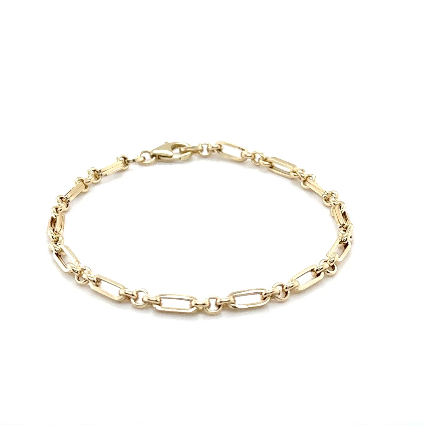 14KT GOLD PAPERCLIP BRACELET