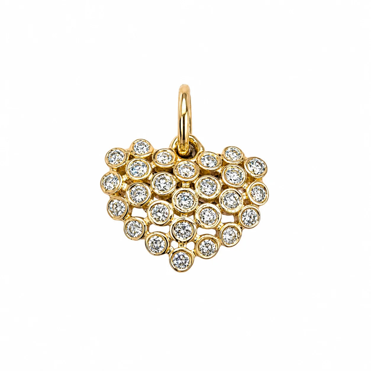 14KT GOLD DIAMOND HEART PENDANT