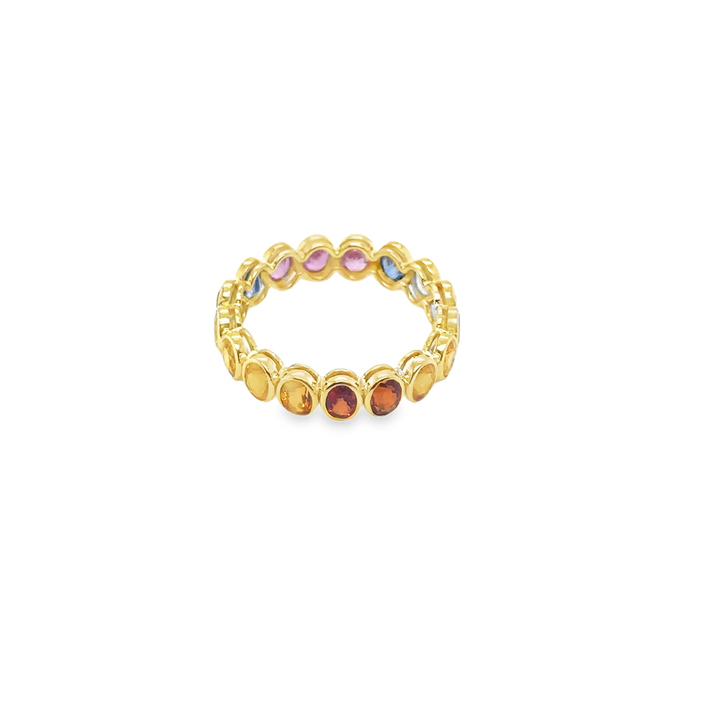 14KT GOLD MULTI SAPPHIRE RING