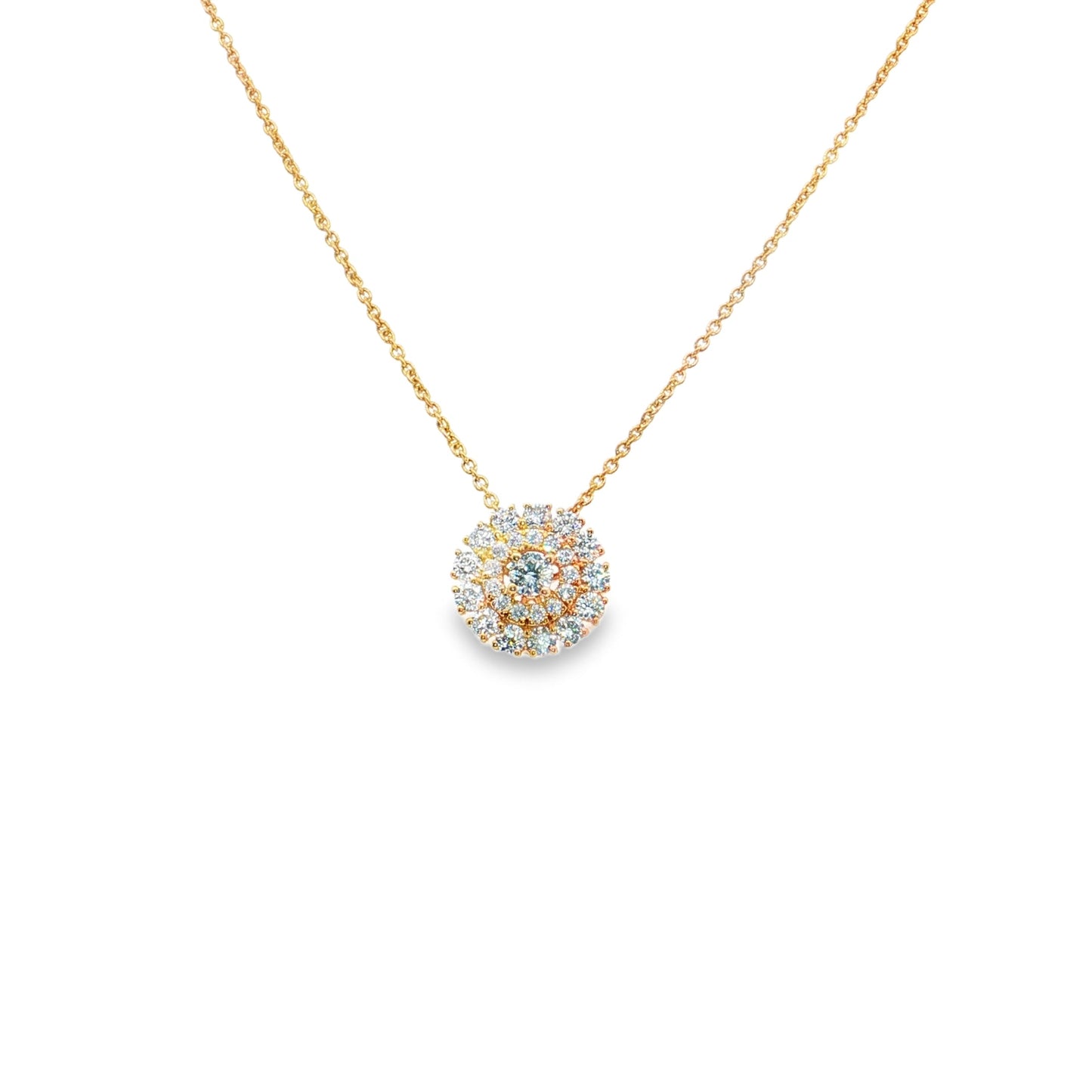 14KT GOLD DIAMOND PENDANT NECKLACE