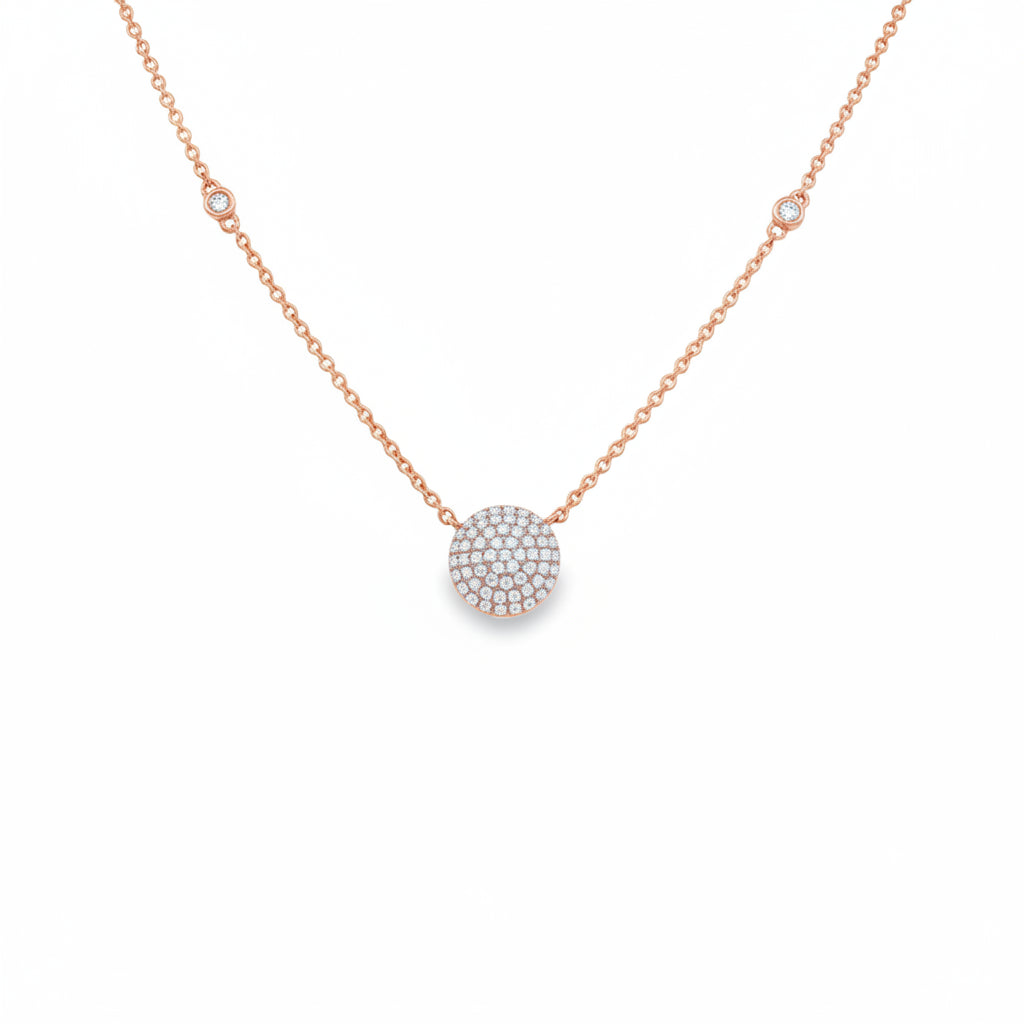 14KT YELLOW GOLD DIAMOND NECKLACE