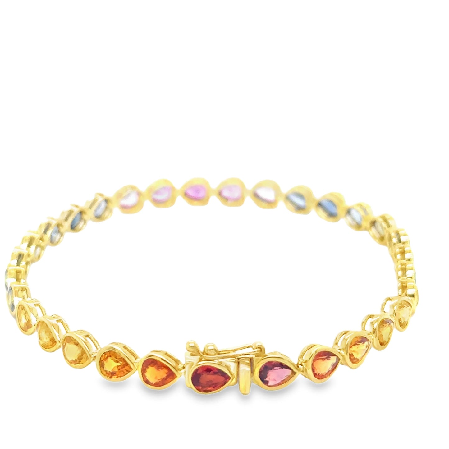 18KT GOLD MULTI SAPPHIRE BRACELET