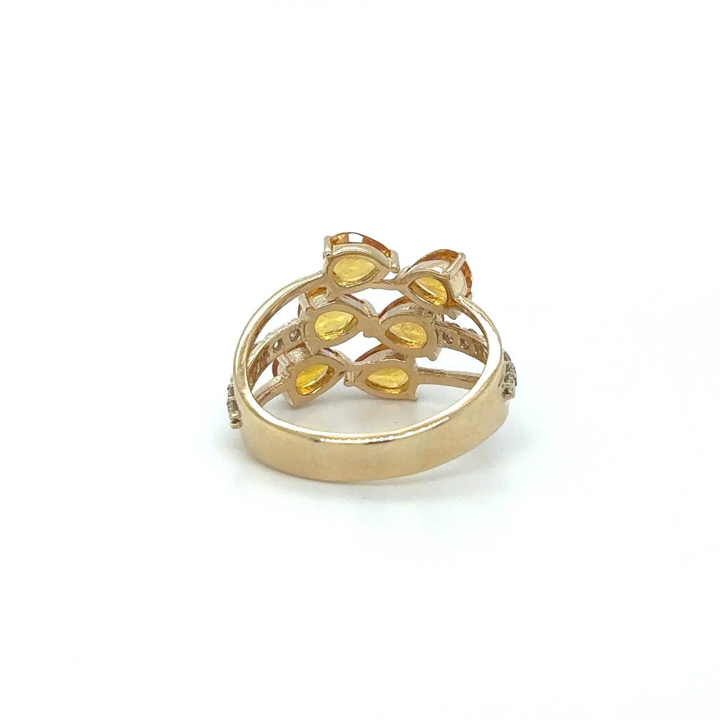 YELLOW GOLD YELLOW SAPPHIRE DIAMOND RING