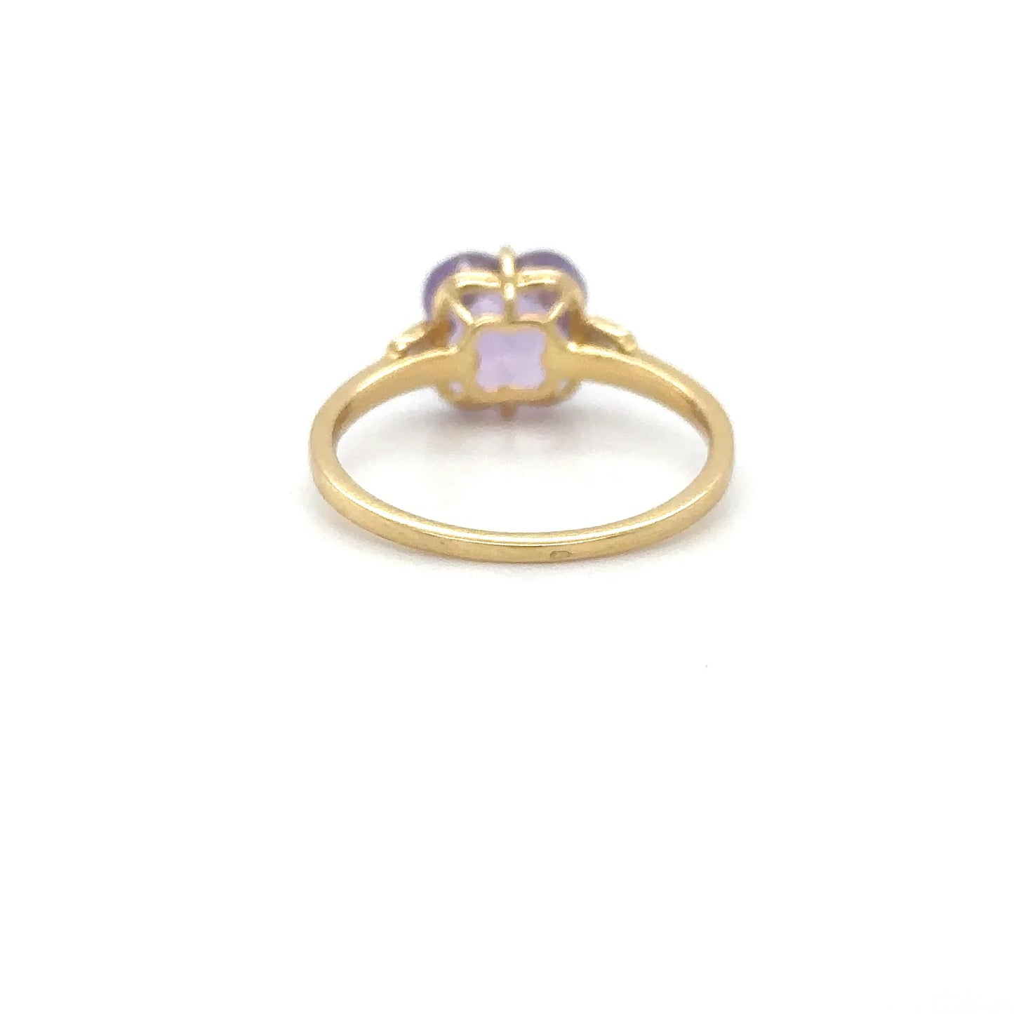 18KT YELLOW GOLD AMETHYST DIAMONDS RING