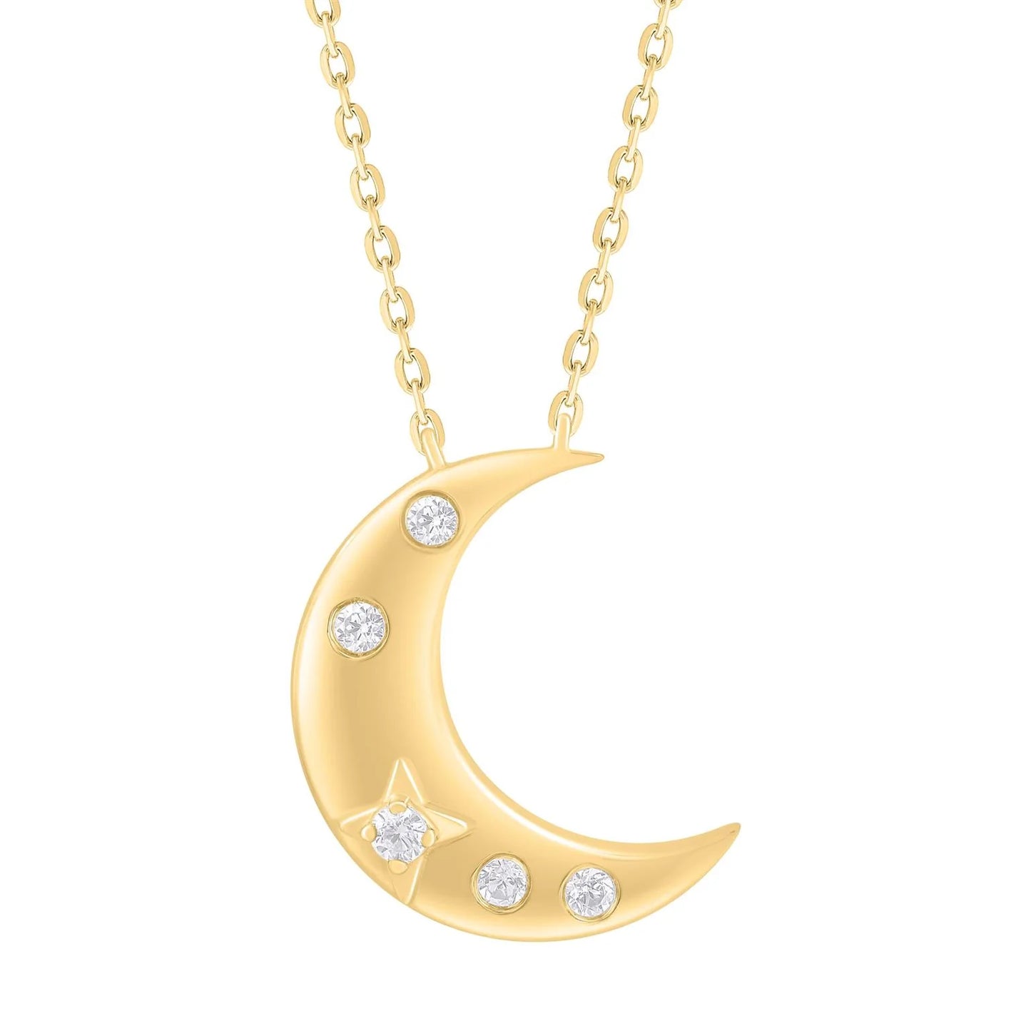 14KT YELLOW GOLD DIAMOND NECKLACE