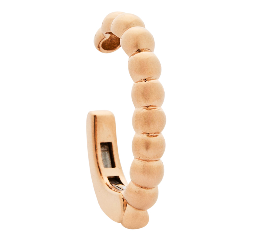 14K SOLID BEADED PERLEE EAR CUFF, ANY GOLD COLOR