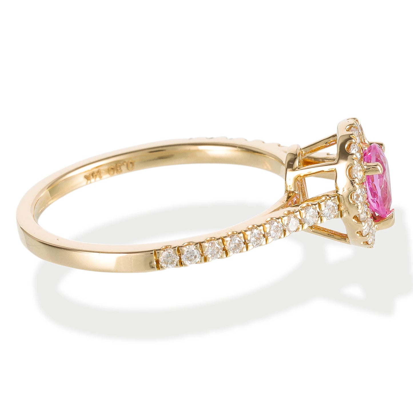 14KT DIAMOND / STONE PEAR SHAPE RING