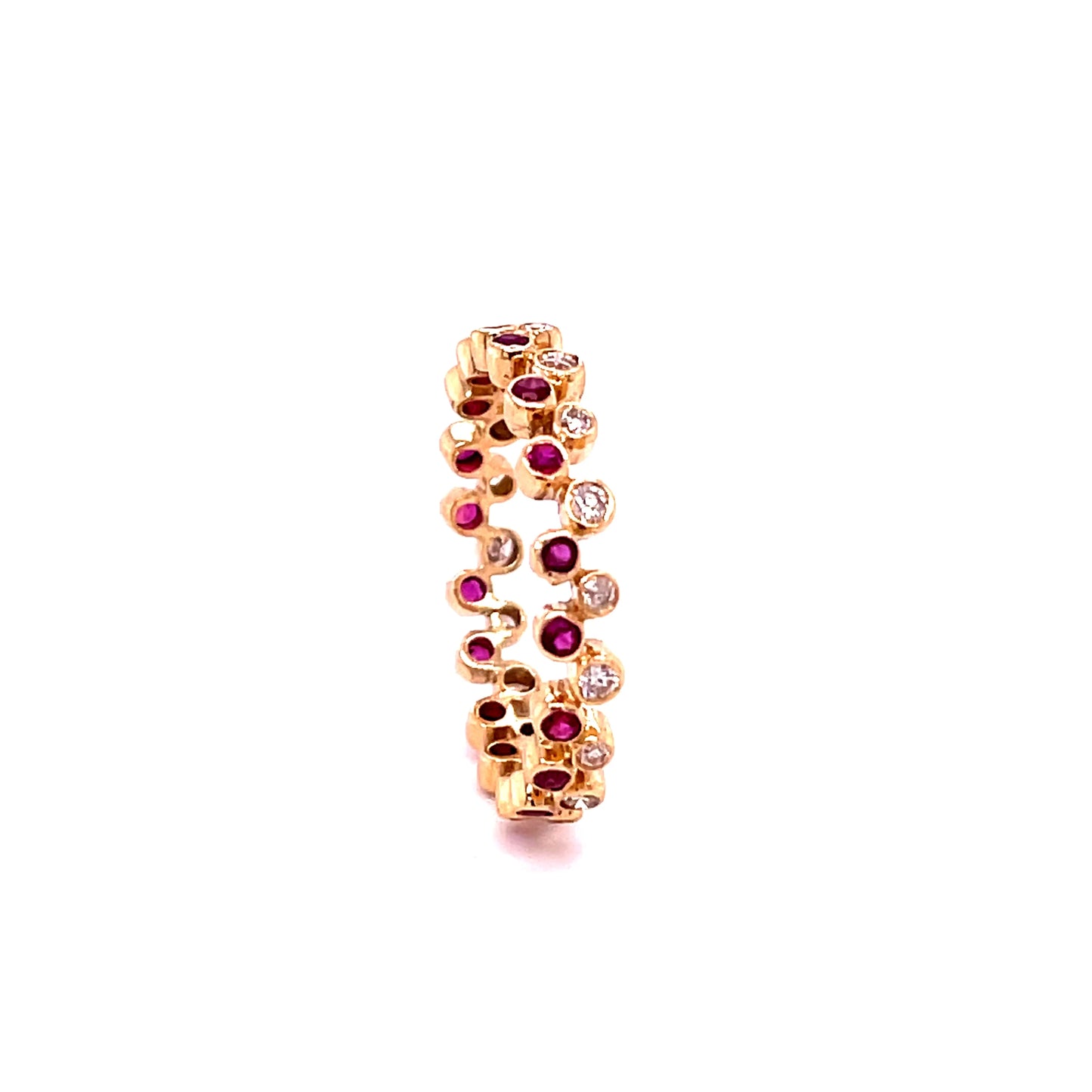 14KT GOLD RUBY RING WITH DIAMONDS