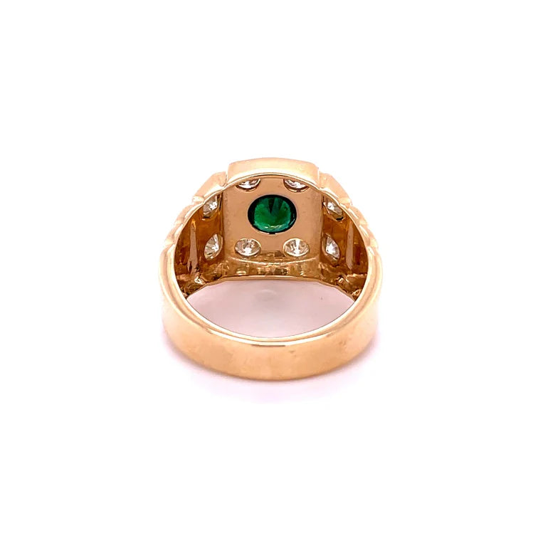 14KT EMERALD DIAMOND RING