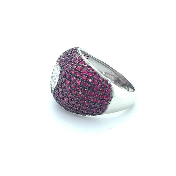 RUBY DIAMOND BAGUETTE RING