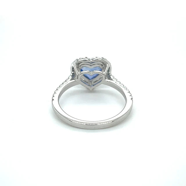 HEART SHAPE SAPPHIRE DIAMOND RING