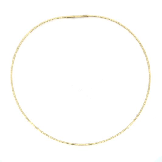 14KT YELLOW GOLD OMEGA NECKLACE