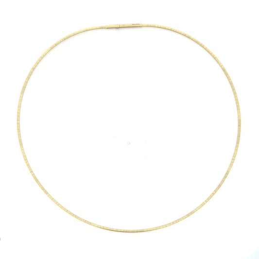 14KT YELLOW GOLD OMEGA NECKLACE