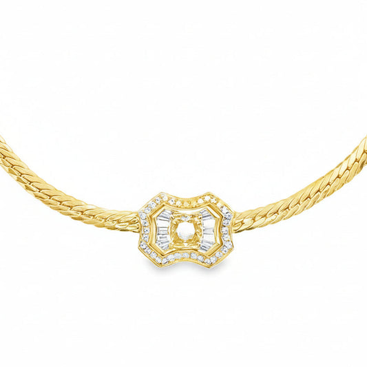 18KT YELLOW GOLD DIAMOND AND YELLOW DIAMOND NECKLACE (Copy)