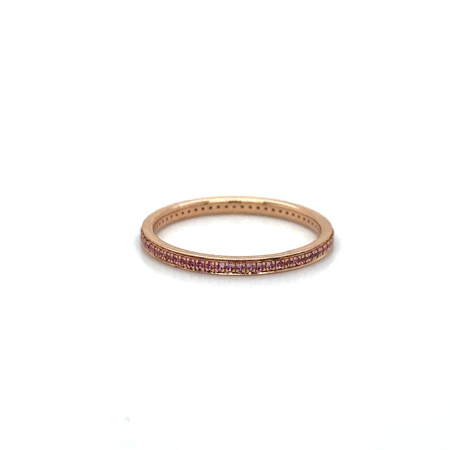 14KT ROSE GOLD PINK SAPPHIRE AND DIAMOND RING