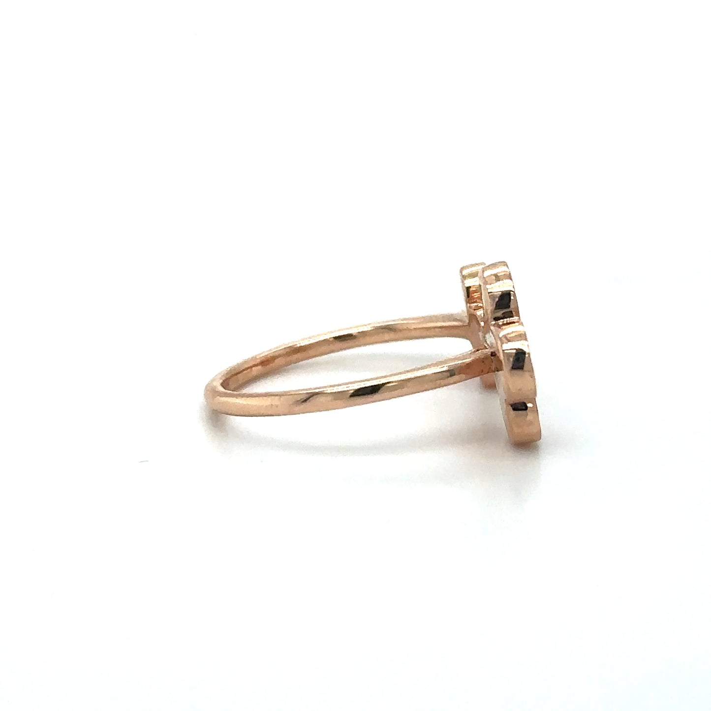 14KT ROSE GOLD PINK SAPPHIRE AND DIAMONDS RING