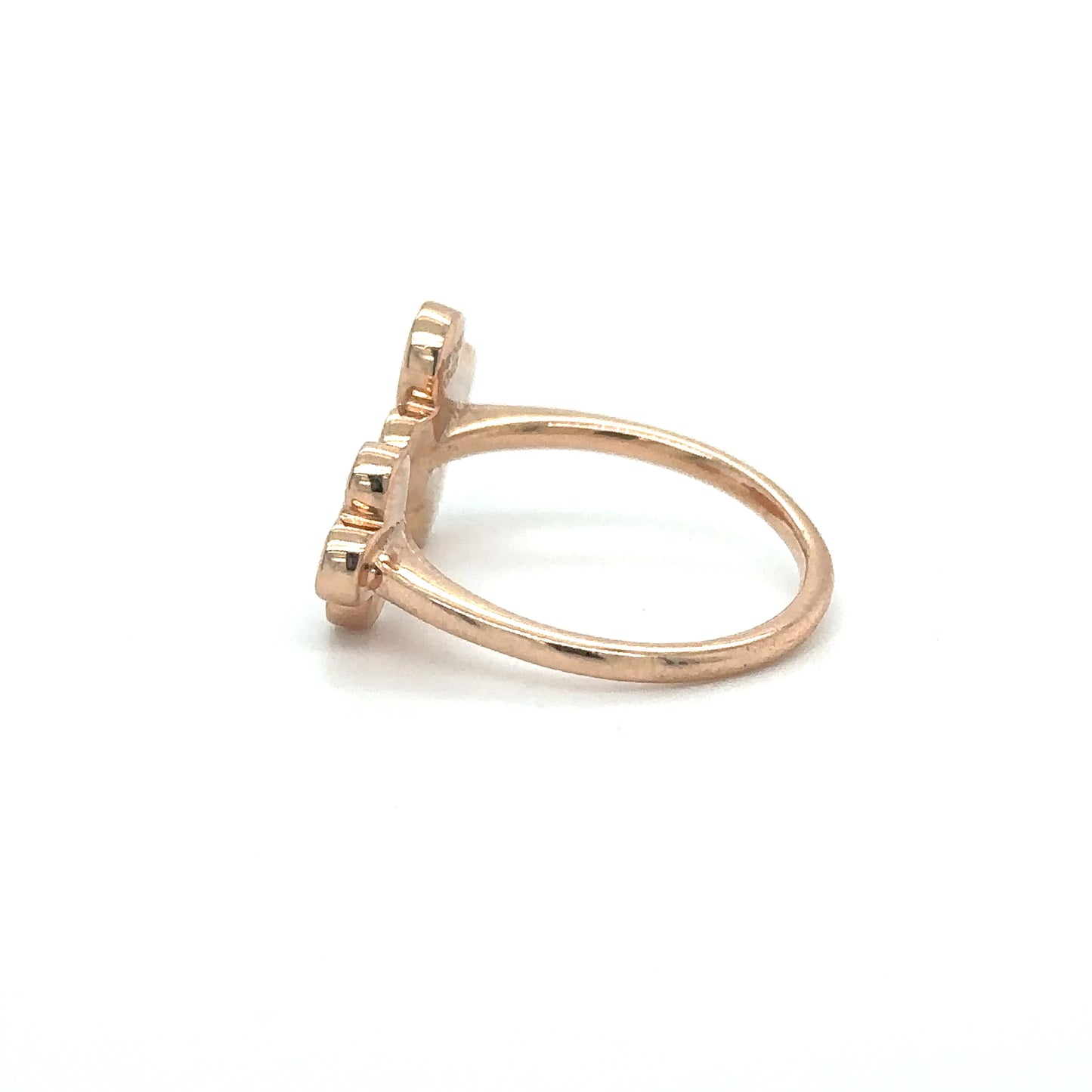 14KT ROSE GOLD PINK SAPPHIRE AND DIAMONDS RING