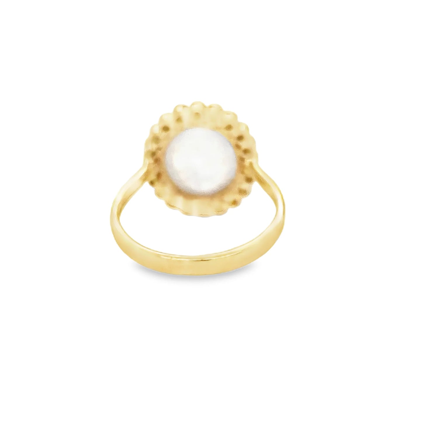 14KT YELLOW GOLD RAINBOW MOON STONE AND DIAMOND RING