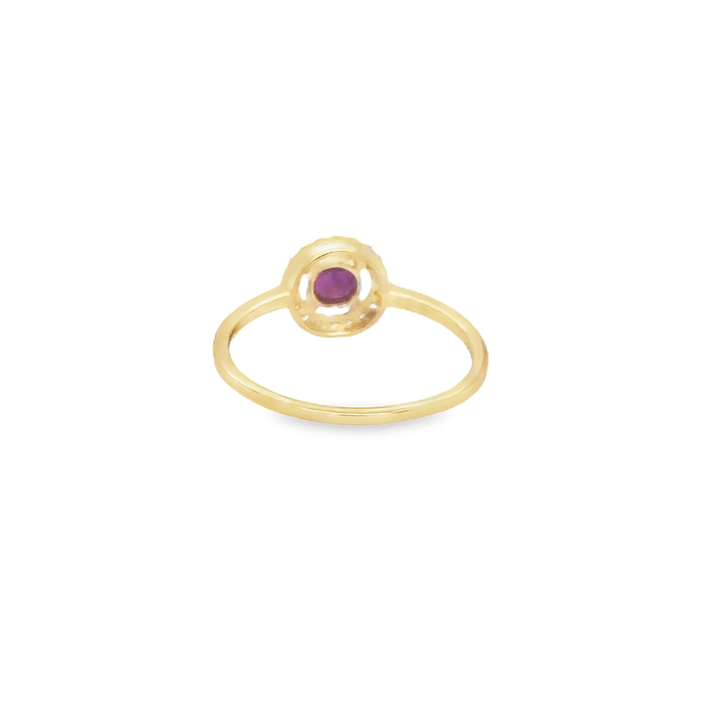 14KT YELLOW GOLD RUBY AND DIAMONDS RING