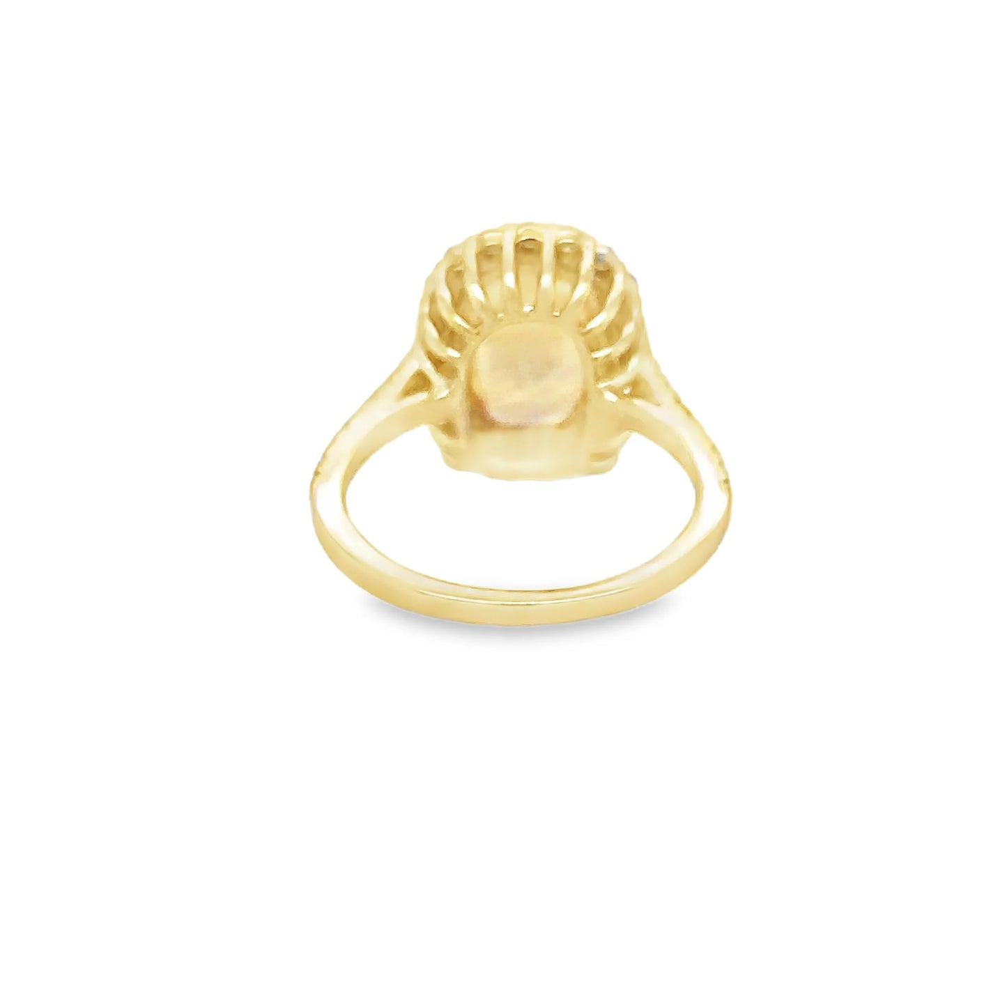 14KT YELLOW GOLD YELLOW SAPPHIRE AND DIAMONDS RING