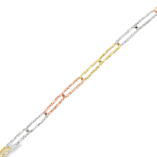 14KT TRI-COLOR GOLD NECKLACE