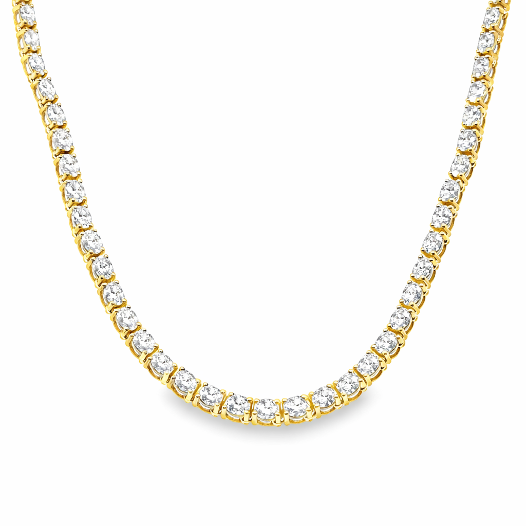 14KT YELLOW GOLD DIAMOND NECKLACE