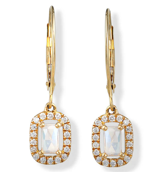 14KT. DIAMOND/OPAL EARRINGS