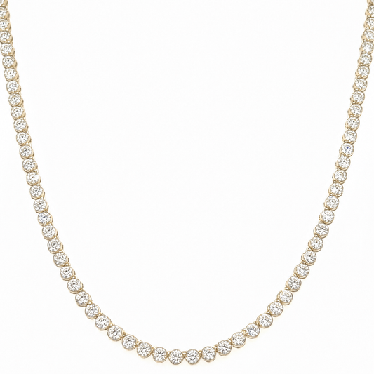 14KT GOLD DIAMOND TENNIS NECKLACE (3.00 CTS)