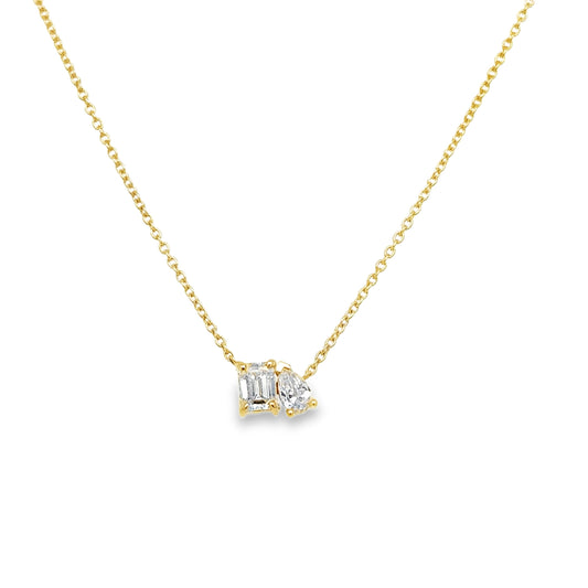14KT GOLD DIAMOND NECKLACE