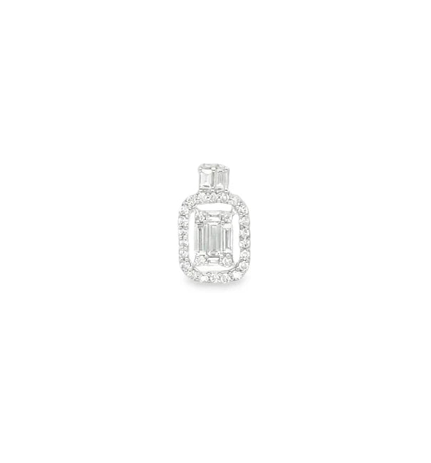 18KT WHITE GOLD DIAMOND PENDENT