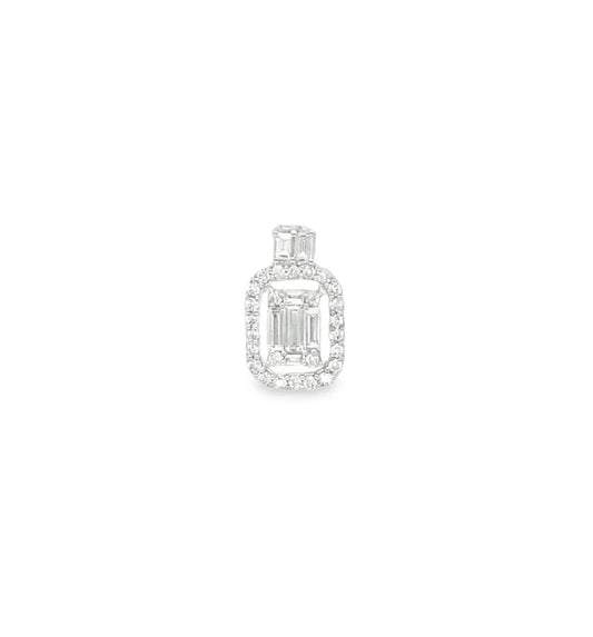 18KT WHITE GOLD DIAMOND PENDENT