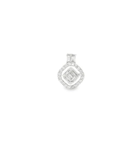 18KT WHITE GOLD DIAMOND PENDENT