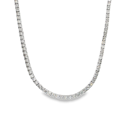 14KT GOLD CHAMPAGNE DIAMOND TENNIS NECKLACE