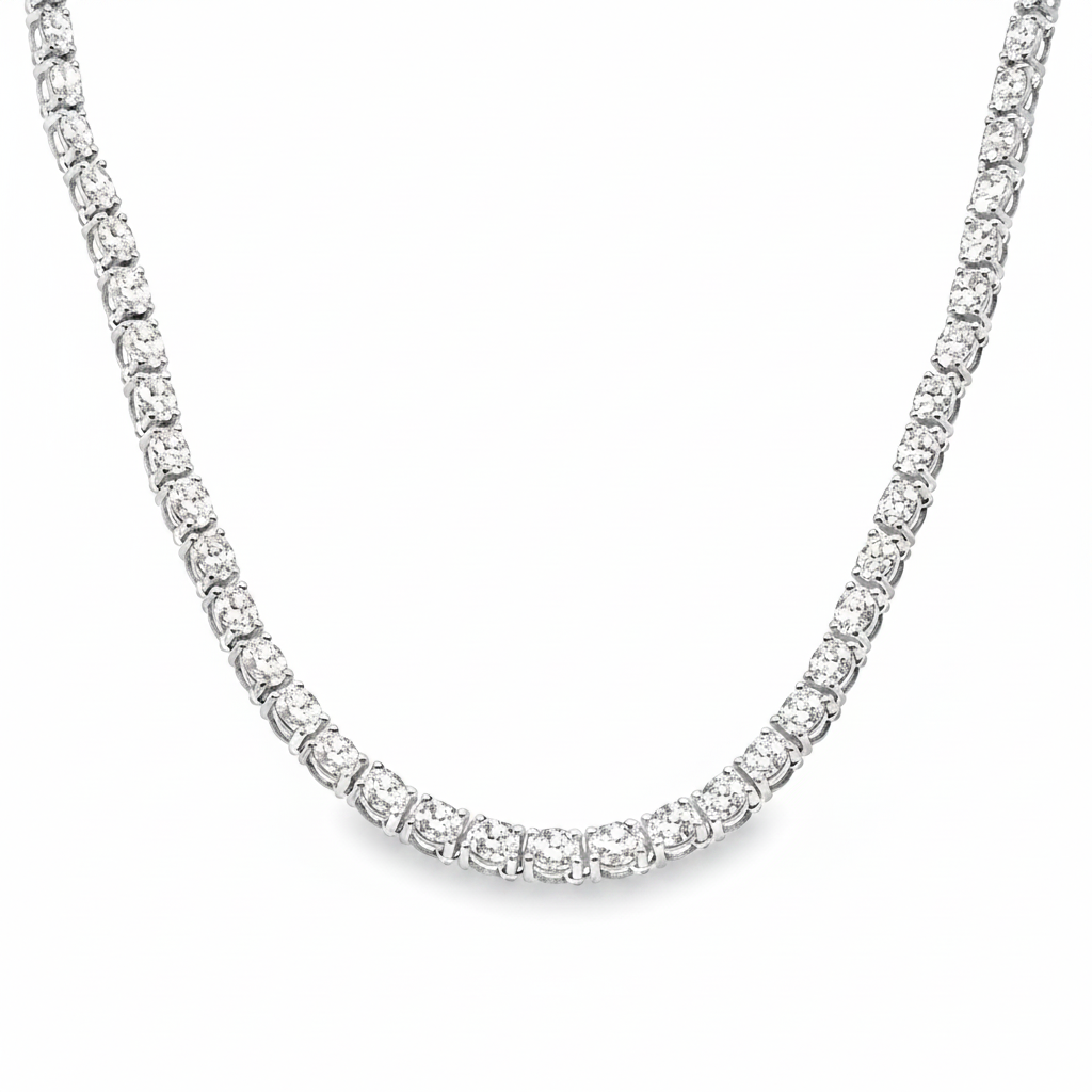 14KT WHITE GOLD DIAMOND NECKLACE (2.00 CT)