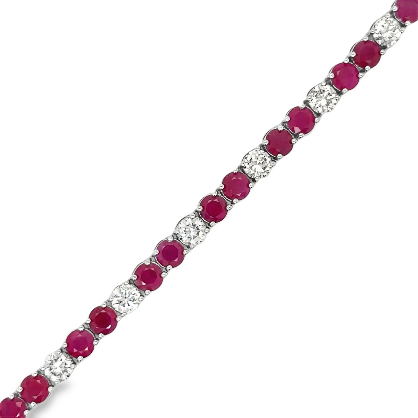 14KT GOLD DIAMOND AND RUBY BRACELET