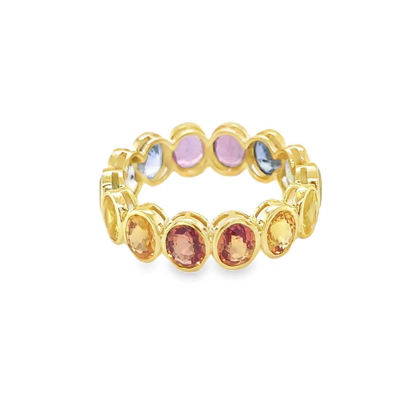 14KT GOLD MULTI SAPPHIRE RING