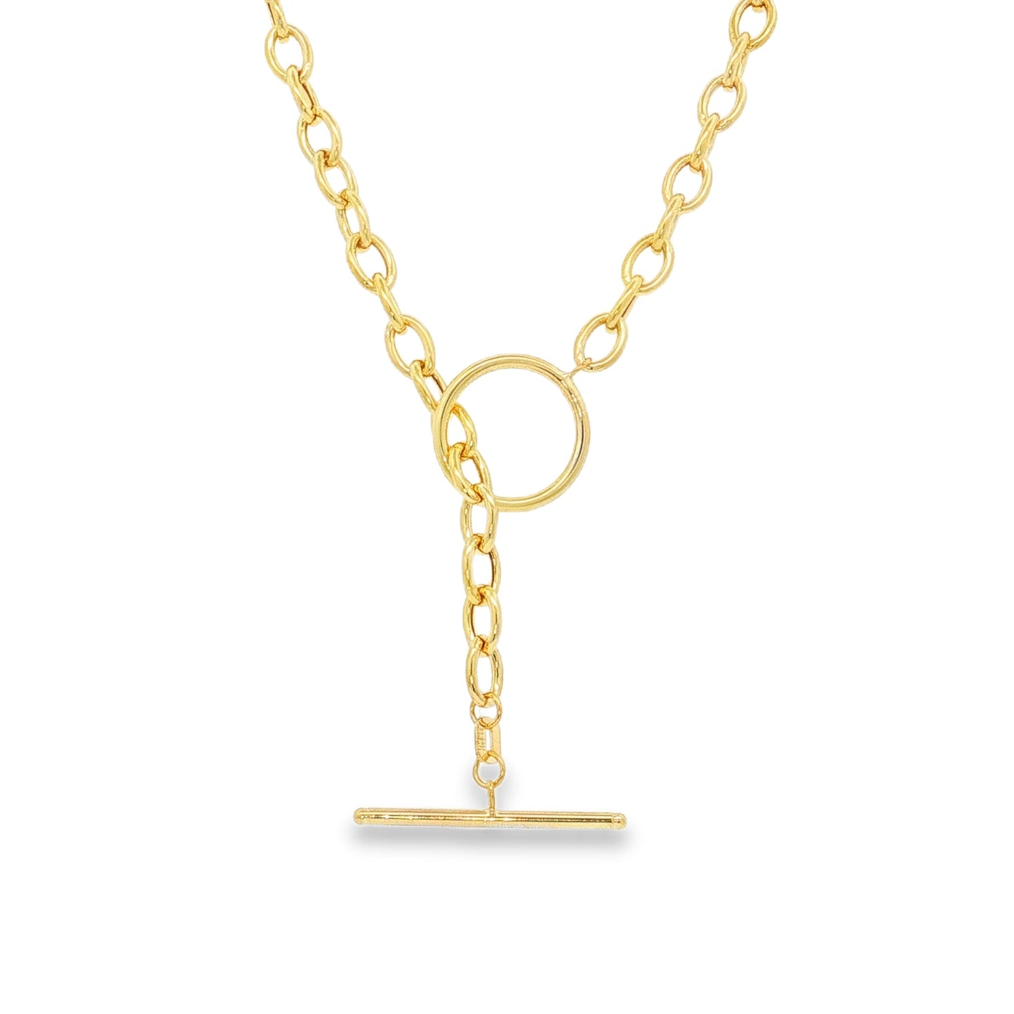14KT GOLD OVAL LINK CHAIN NECKLACE