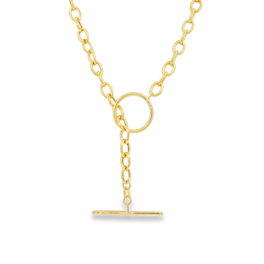 14KT GOLD OVAL LINK CHAIN NECKLACE