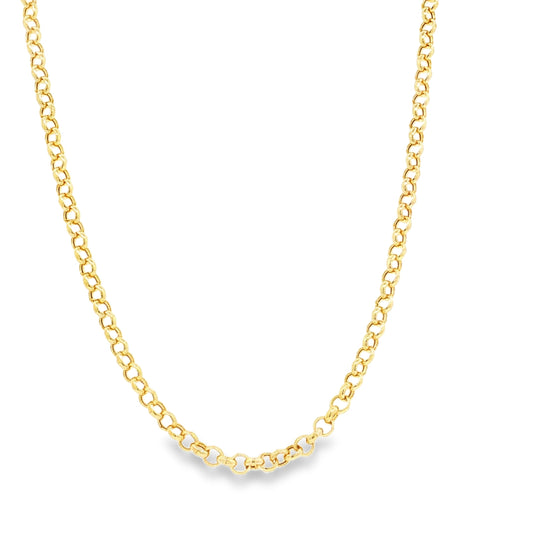 14KT GOLD ROUND LINK NECKLACE