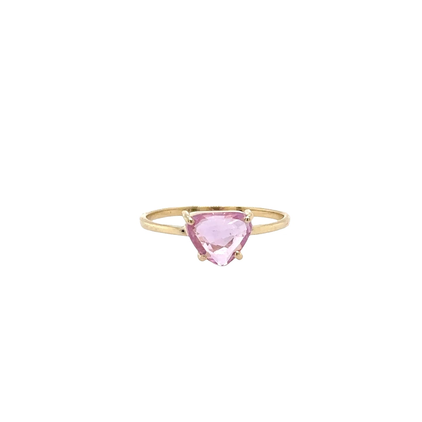 14KT GOLD PINK SAPPHIRE RING