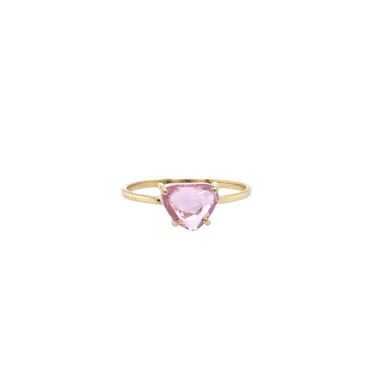 14KT GOLD PINK SAPPHIRE RING
