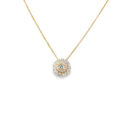 14KT GOLD DIAMOND PENDANT NECKLACE