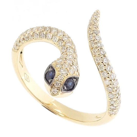 18KT GOLD BLUE SAPPHIRE AND DIAMOND RING