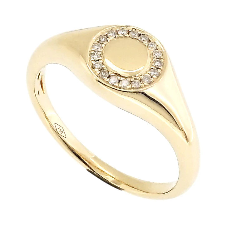18KT YELLOW GOLD DIAMOND RING