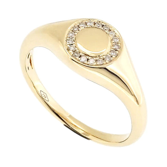 18KT YELLOW GOLD DIAMOND RING