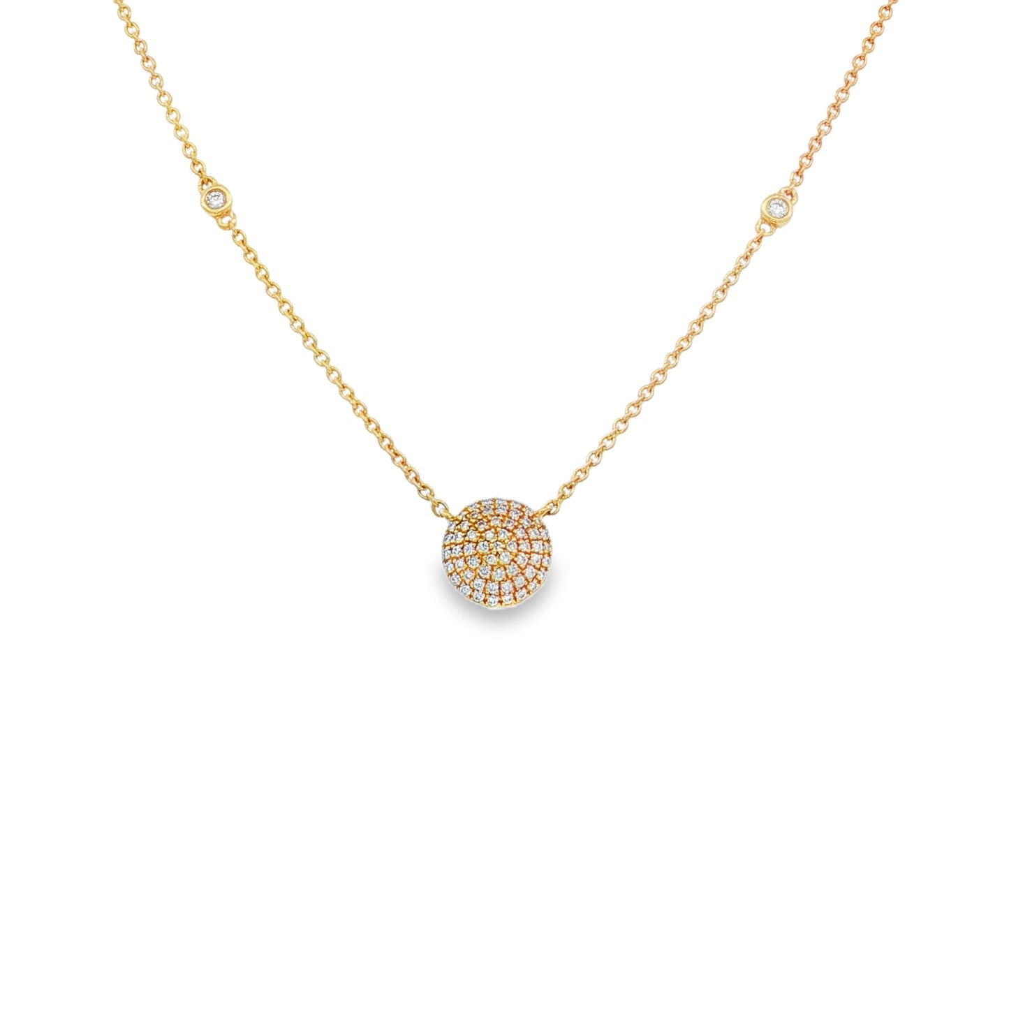 14KT YELLOW GOLD DIAMOND NECKLACE